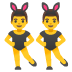 men with bunny ears